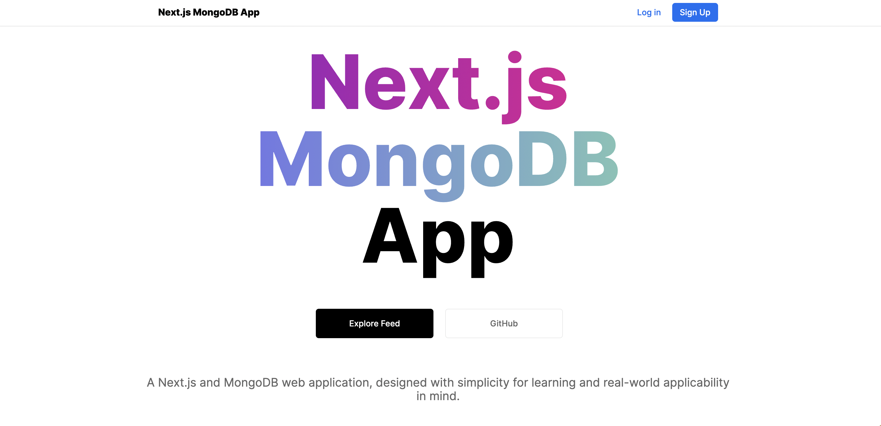 Next.js MongoDB App